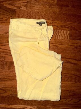 Tommy Bahama Yellow Linen Chinos